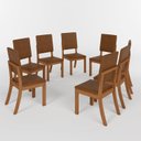 Ver imagem 6 de Kit 8 Cadeiras Estofadas para Mesa Jantar - Milla Plus