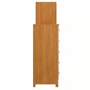 Ver imagem 3 de Cômoda Sapateira com Espelho Trieste A04 5 Gavetas MDF MDP Cinamomo Off White Lyam Decor