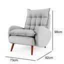 Ver imagem 4 de Poltrona Eloá Plus com Puff Linho para Sala de Estar