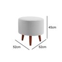 Ver imagem 5 de Poltrona Eloá Plus com Puff Linho para Sala de Estar