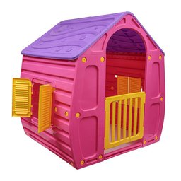 Casinha de Brinquedo Infantil Grande Playground Magic House Minnie Rosa - 1