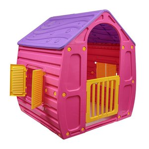 Casinha de Brinquedo Infantil Grande Playground Magic House Minnie Rosa