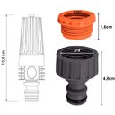 Ver imagem 4 de Mangueira Jardim 20m +suporte Alça + Esguicho+engate Rapido + Bico Torneira Engate Rápido + Torneira