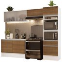 Ver imagem 3 de Armário de Cozinha Completa 260cm Branco/Rustic Topazio Madesa 01