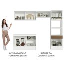 Ver imagem 7 de Armário de Cozinha Completa 260cm Branco/Rustic Topazio Madesa 01