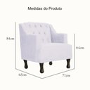 Ver imagem 3 de Divã Larissa 150 cm Esquerdo de quem senta e 2 Poltronas Genesis Suede Azul Turquesa - LM DECOR