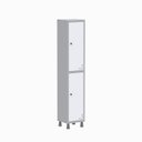 Ver imagem 1 de Armário Locker Guarda Volume Aço Light 2 Portas 34,5x179,5cm Cinza/Branco