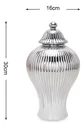 Ver imagem 5 de Vaso Prateado Decorativo Porcelana Chinesa Mesclado 30x16