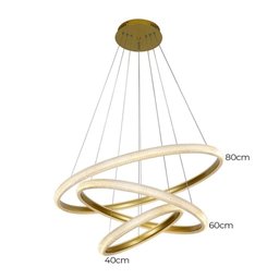 Lustre Pendente Skylight Apogeu 4011 Led Bivolt Dourado - 4