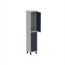 Ver imagem 3 de Armário Locker Guarda Volume Aço Light 2 Portas 34,5x179,5cm Cinza/Azul Delrei
