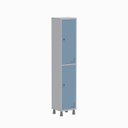 Ver imagem 1 de Armário Locker Guarda Volume Aço Light 2 Portas 34,5x179,5cm Cinza/Azul Dali