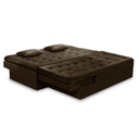 Ver imagem 3 de Sofá Cama King 5 Lugares 270cm Alexa Suede Marrom