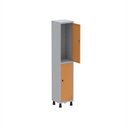 Ver imagem 3 de Armário Locker Guarda Volume Aço Light 2 Portas 34,5x179,5cm Cinza/Laranja