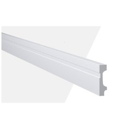 Kit Rodapé de Poliestireno 5 Barras Frisadas de 7cm x 2,44m Rende 12,2 Metros MF7 Gart  - 1