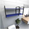 Prateleira Para Banheiro Aço Preto Azul Escuro Modelo - 1