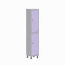 Ver imagem 1 de Armário Locker Guarda Volume Aço Light 2 Portas 34,5x179,5cm Cinza/Lilás