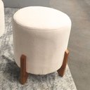 Ver imagem 3 de Kit Poltrona e Puff Luna Decorativa Curvo Orgânico Boucle Off White - Montanaris Decor