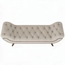 Ver imagem 7 de Puff Recamier Decorativo com Tachas 160 cm Santorini P05 Linho Cru - Lyam Decor