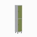 Ver imagem 1 de Armário Locker Guarda Volume Aço Light 2 Portas 34,5x179,5cm Cinza/Verde