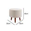 Ver imagem 5 de Poltrona Eloá Plus com Puff Linho para Sala de Estar