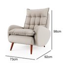 Ver imagem 4 de Poltrona Eloá Plus com Puff Linho para Sala de Estar