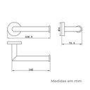 Ver imagem 3 de Porta Papel Higiênico de Parede Aqua 80031 Cromado Vitta