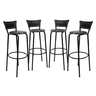 Kit 4 Cadeiras Alta 80cm para Balcão Ilha Bancada Área Gourmet Bar Piscina Banqueta Itagold - 1