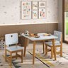 Conjunto Infantil Sofia Mesa + 2 Cadeiras Madeira de Pinus - 1