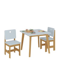 Conjunto Infantil Sofia Mesa + 2 Cadeiras Madeira de Pinus - 2