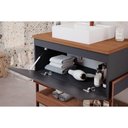 Ver imagem 4 de Bancada de Banheiro Balcão Portinari 1 Porta C/ Cuba 60cm Titanium/freijo - Mgm