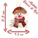 Ver imagem 3 de Kit 2 Placas de Natal Papai Noel e Boneco de Neve Natalino 11,5cm