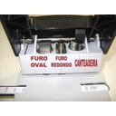 Ver imagem 2 de Furador Crachá Multifuncional 3x1 Oval Redondo e Canteadeira