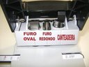 Ver imagem 2 de Furador Crachá Multifuncional 3x1 Oval Redondo e Canteadeira