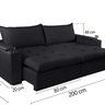 Sofá Cama 200 Cm Elite - Molas Ensacadas - 3