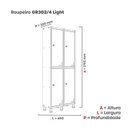 Ver imagem 4 de Armário Locker Guarda Volume Aço Light 4 Portas 69x179,5cm Cinza/Azul Delrei