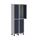 Ver imagem 3 de Armário Locker Guarda Volume Aço Light 4 Portas 69x179,5cm Cinza/Azul Delrei