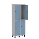 Ver imagem 3 de Armário Locker Guarda Volume Aço Light 4 Portas 69x179,5cm Cinza/Azul Dali