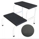 Ver imagem 3 de Kit 3 Escada Clínica de 2 Degraus Esmaltada Branca Tubo Com Piso em MDF Com Antiderrapante Medcombo 