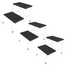 Ver imagem 1 de Kit 3 Escada Clínica de 2 Degraus Esmaltada Branca Tubo Com Piso em MDF Com Antiderrapante Medcombo 