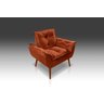 Poltrona Opala Decorativa Suede Terracota- RV Decora - 1