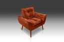 Ver imagem 1 de Poltrona Opala Decorativa Suede Terracota- RV Decora