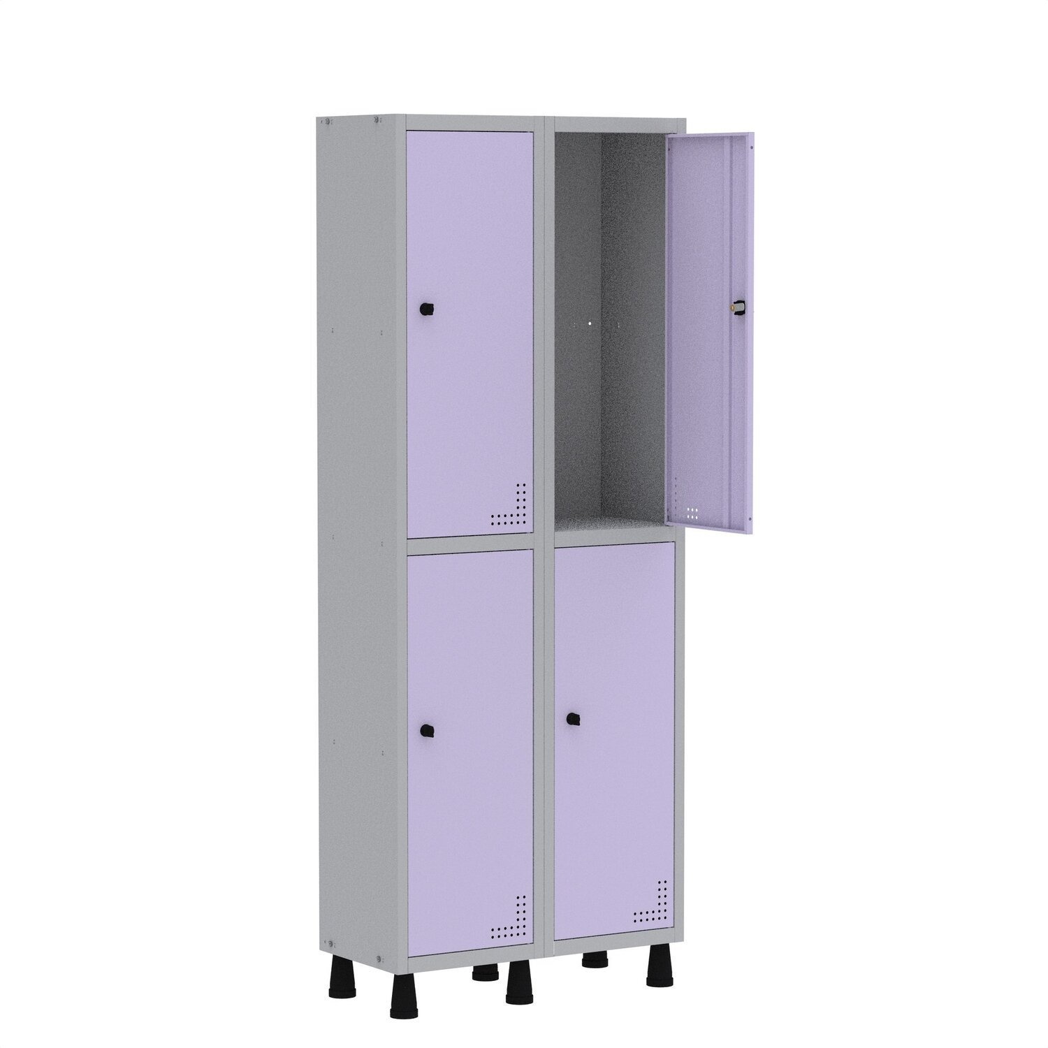 Armário Locker Guarda Volume Aço Light 4 Portas 69x179,5cm