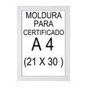 Ver imagem 1 de Moldura para Certificado/ Diploma A4 21x30 Branca com Vidro