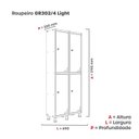 Ver imagem 4 de Armário Locker Guarda Volume Aço Light 4 Portas 69x179,5cm Cinza/Vermelho
