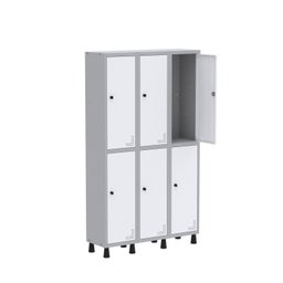 Armário Locker Guarda Volume Aço Light 6 portas 103,5x179,5cm - 3