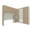 Ver imagem 1 de Guarda-roupa Casal Modulado Seletto 8 Portas 6 Gavetas com Espelho Me22 Areia/jequitibá - Henn