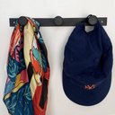 Ver imagem 5 de 4 Cabideiros Parede Pretos 3 Ganchos 30cm Bolsas Duller