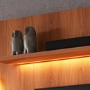 Ver imagem 6 de Estante Home para Tv até 75” Noble 270cm com 2 Torres Nichos e Led para Sala Jequitiba/off White