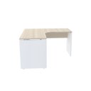Ver imagem 3 de MESA EM L P/ ESCRITÓRIO 155X155 PANDIN P25 - NOGUEIRA/BRANCO ET155155P25PP