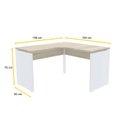 Ver imagem 5 de MESA EM L P/ ESCRITÓRIO 155X155 PANDIN P25 - NOGUEIRA/BRANCO ET155155P25PP